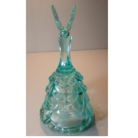 Fenton Teal Blue Butterlfly Drape Bell - Vintage 1990s - Beautiful condition - Picture 3 of 8